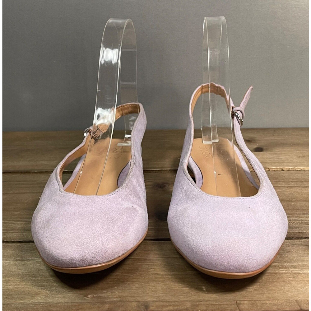 Naturalizer Women's Primo Slingback Flats Size 7 Lavender Purple Suede - Picture 3 of 15